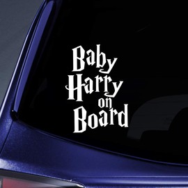 Baby Draco On Board Sticker Decal Notebook Car Laptop 5.5" (White)