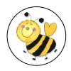 handmade 48 CUTE COUNTRY BEE ENVELOPE SEALS LABELS STICKERS 1.2" ROUND *