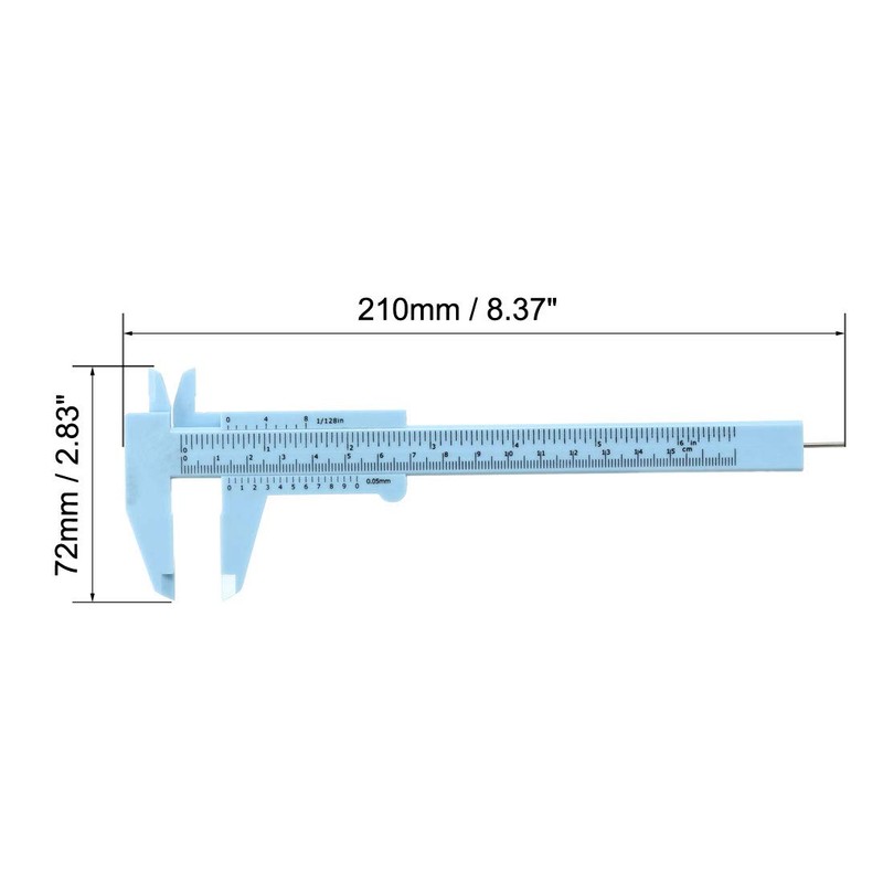 uxcell Vernier Caliper 150mm Mini Double Scale Plastic Metal Ruler