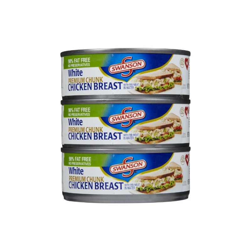 Swanson Chunky White Chicken, 4.5 oz, 3 pk