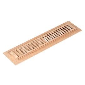 Homewell Red Oak Wood Floor Register, Drop in Vent Cover, 2x12 Inch, Unfinished