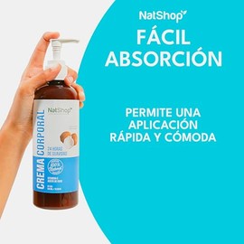 NATSHOP | Kit 2 Cremas Corporales de Coco Natural y Vitamina E 500ml - Crema Hidratante y Reparación Intensiva con Ingredientes Naturales - Skin Care 