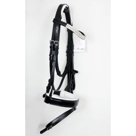 Aces Equine DRESSAGE BLING SHOW BRIDLE DIAMOND BROWBAND BLACK IN X-FULL, FULL, COB, PONY (Full)