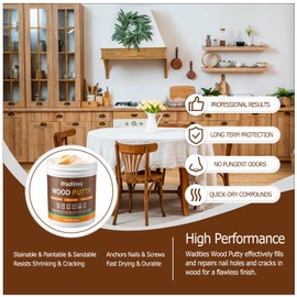 Wadities Natual Wood Filler, Natual Wood Putty, Paintable Stainable Wood Repair Putty, 9.87 Ounce Wood Furniture Repair kit, Quickly Repair Wood Cracks and Holes on Wooden Floor Furniture (Natual)