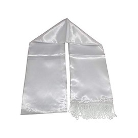 Jacobson Hat Company White Satin Aviator Scarf,One Size