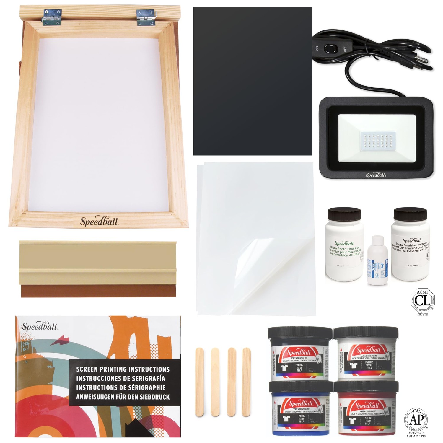 Speedball Advanced All-In-One Screen Printing Kit, Includes LED UV ...