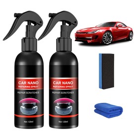 Denir Bonee 2Set Nurafix Nano Car Spray, Nurafix Nano Car Scratch Remover Set, Scratch Fix Spray for Cars, Nurafix Scratch Remover, Fast Repairing Scratch Spray (120ML*2)