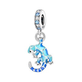Streetculture Chameleon Iguana Lizard Salamander Gecko Reptiles Charm 925 Silver Charm Bracelet Pendant Accessories Gift Sterling Silver, Sterling Silver, No Gemstone