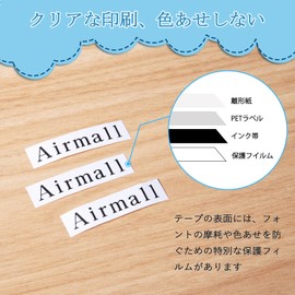 Airmall Compatible King Jim Tepra Pro Label Writer Tape Cartridges Pack of 3, 0.5 inches (12 mm), White, SS12K