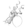 Swirl Loop Sinamay Headband Fascinator for Women Wedding Ascot Races[White]