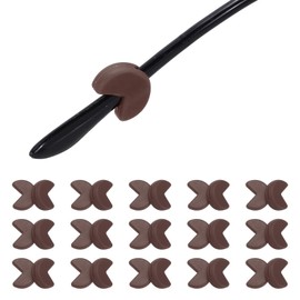 PATIKIL 15Pair Silicone Eyeglasses Retainer, Anti-slip Glasses Ear Hook Soft Elastic Silicone Eyeglass Ear Grips Holder for Sunglasses Sport Study, Brown