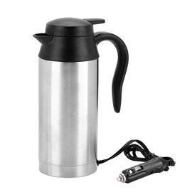 car water boiler travelCar Water Heater, Large Capacity Auto-Cut-Off Stainless Steel Car Heater Bottle, Portable Heat-Insulated Travel Car Electric Bottle For Drivers Business Professionals 750ml