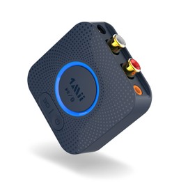 1Mii Bluetooth 5.0 Receiver for Home Stereo, aptX HD Bluetooth Audio Adapter for Music Streaming Sound System, 3.5mm AUX RCA, aptX Low Latency 3D Surround, 15hrs Playtime - B06HD