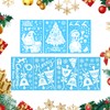 3 Sheets Christmas Window Stickers Kids 30 X 20cm White