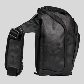 HEX Ranger DSLR XL Camera Sling – with Adjustable Carry Straps, Ample Interior Dividers, Water-Resistant Fabric, YKK Premium Zippers & More – Blackout Camo