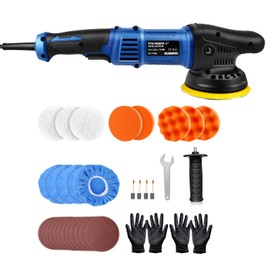 Car Buffer Polisher, 5 inch Car Buffers And Polishers Kit, 6 Variable Speed Car Polishing Kit, Dual Action Polisher Waxer, Polisher For Car Detailing/Polishing/Waxing/Scratch Removing