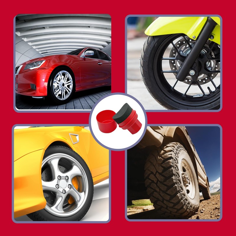 Tyre Dressing Applicator, Tyre Shine Applicator Tyre Cleaning Brush Curved