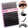 GEMERRY Eyelash Extensions Spikes DIY Cluster Eyelashes D Curl Individual