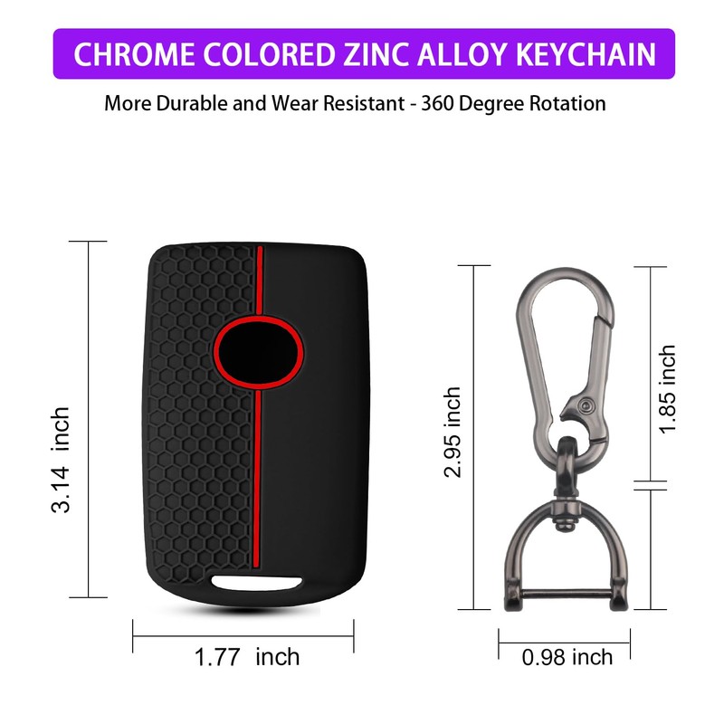 QBUC 2PCS for Mazda Cx-5 Silicone Rubber Key Fob Cover,