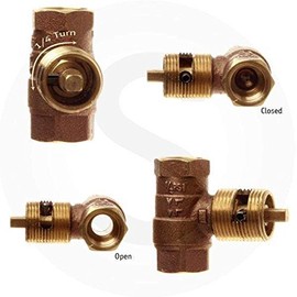 Hearth Products Controls (HPC 1/2-Inch Straight Gas Fire Pit Shut Off Valve Kit (MSBB), Polished Brass Flange and Key