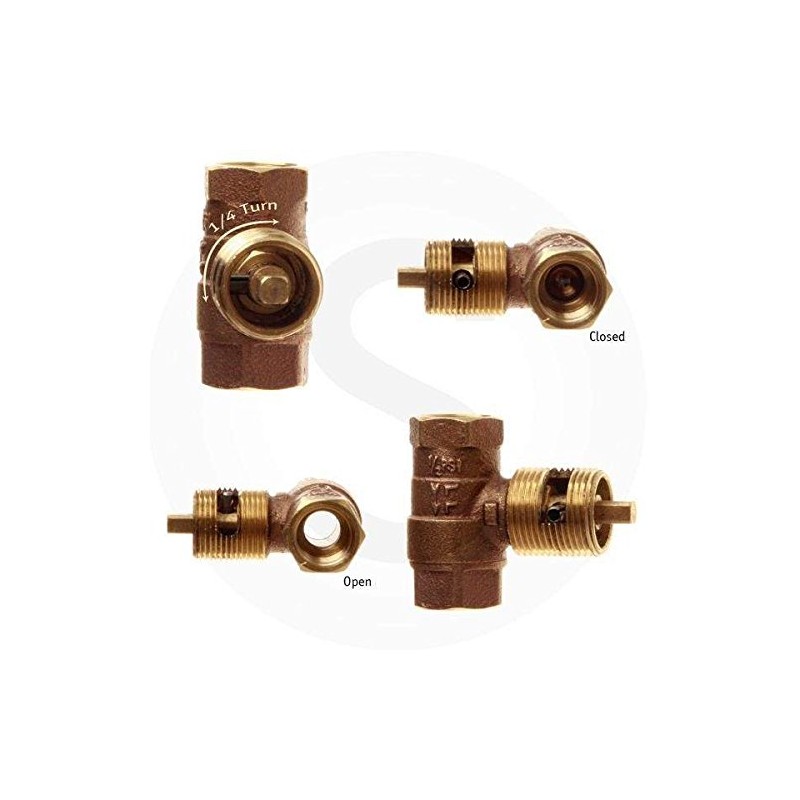 Hearth Products Controls (HPC 1/2-Inch Straight Gas Fire Pit Shut