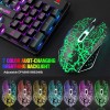 MAMBASNAKE Wireless Gaming Keyboard and Mouse Combo RGB Backlit with