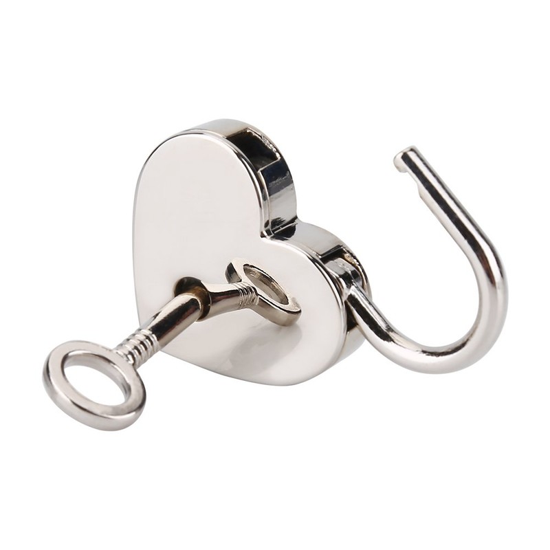 2 Sets Mini Heart Lock, Padlock for Diary, Heart Lock