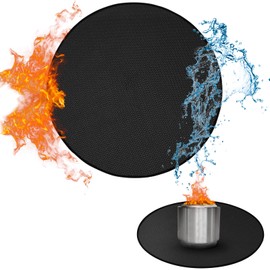 47'' Fire Pit Mat for Solo Stove Bonfire, 3-Layer Fireproof Mat Round Under Grill Mat, Reusable Waterproof Pad for Grass Deck Patio Outdoor Wood Burning BBQ