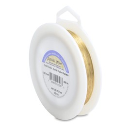 Artistic Wire, 32 Gauge Silver Plated Tarnish Resistant Colored Copper Craft Wire, Gold Color, 1,221 ft