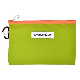 Aventura pjp-80040 Safe Made in Japan, Antibacterial, Odor Resistant, Travel Pouch, Flat Pouch, Cosmetic Pouch, Nylon, Large Capacity, Large Capacity, Sorting, Bio-Liner, SEK Mark, green