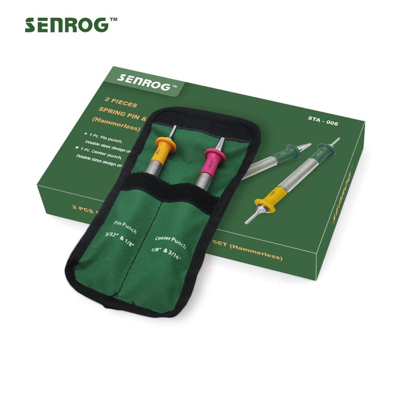 SENROG 2-Pieces Spring Tools, Hammerless Spring Punch Tool, Hinge Pin