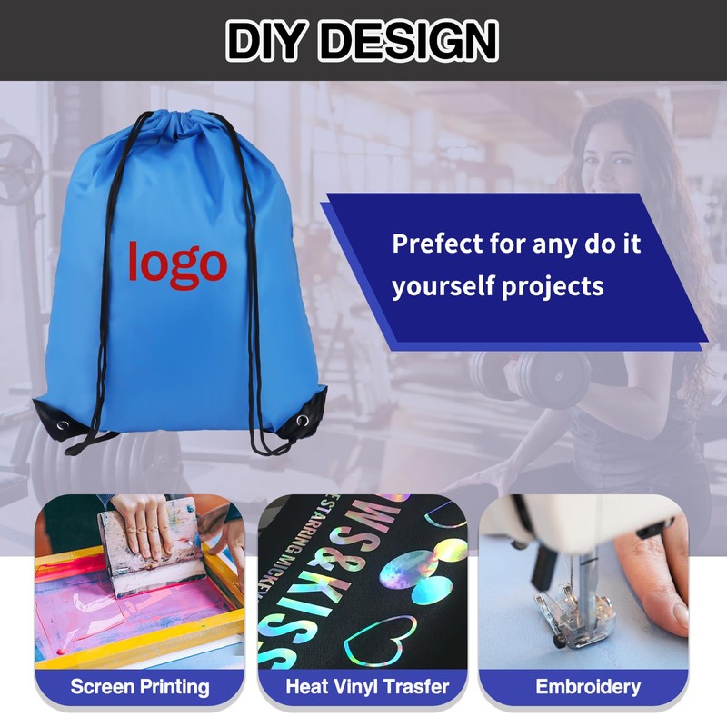 COIDEA Drawstring Backpack 6 Colors Drawstring Bags, Draw String Back
