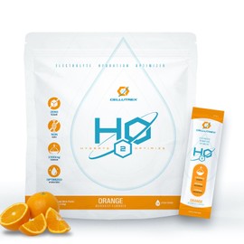 Cellutrex® H2O Electrolytes - Orange | Zero Sugar Electrolyte Powder Drink Mix | Natural Salt, Non-GMO Electrolytes for Workouts, Fasting, Wellness, and Travel | 20 Easy-Open Stick Packs