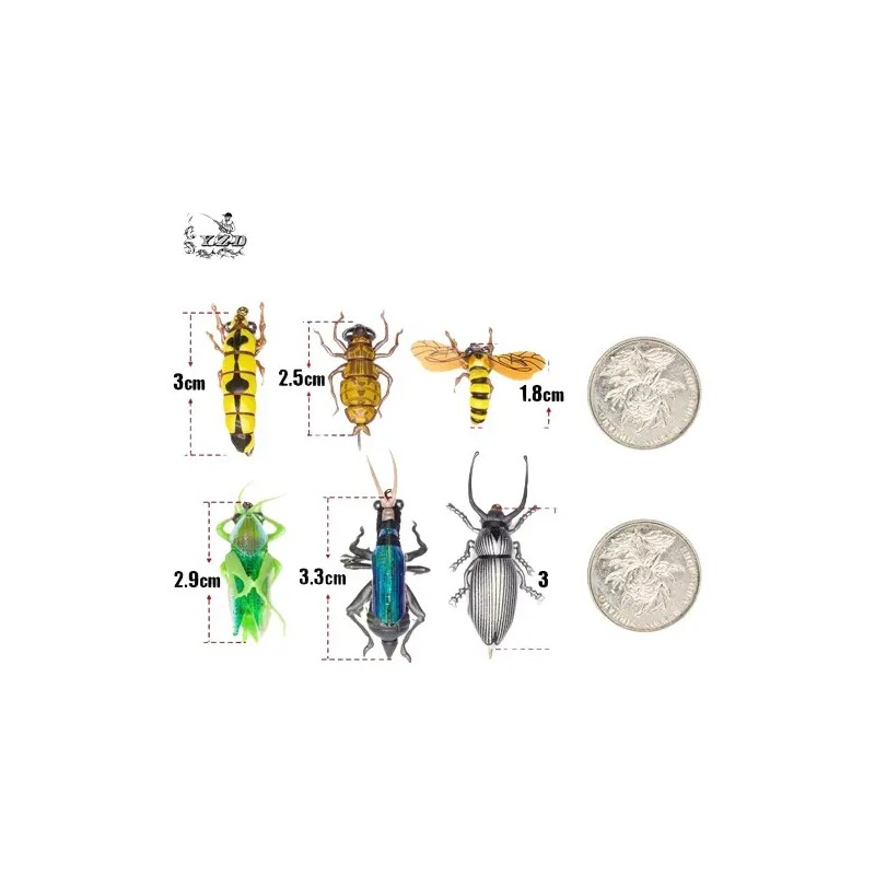 Set Moscas Para Pesca Agua Dulce Terrestrial 6 Pzas Yazhida