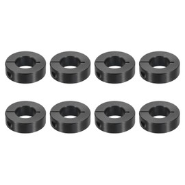 uxcell 8pcs Single Split Shaft Collar 13/16" Bore One-Piece Clamping Collar, 1-5/8" OD, 1/2" Thickness, Black Oxide Steel Set Screw Lock Collar Clamp