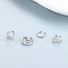 Kakonia 4Pcs S925 Sterling Silver Earring Cuffs for Women, Ear