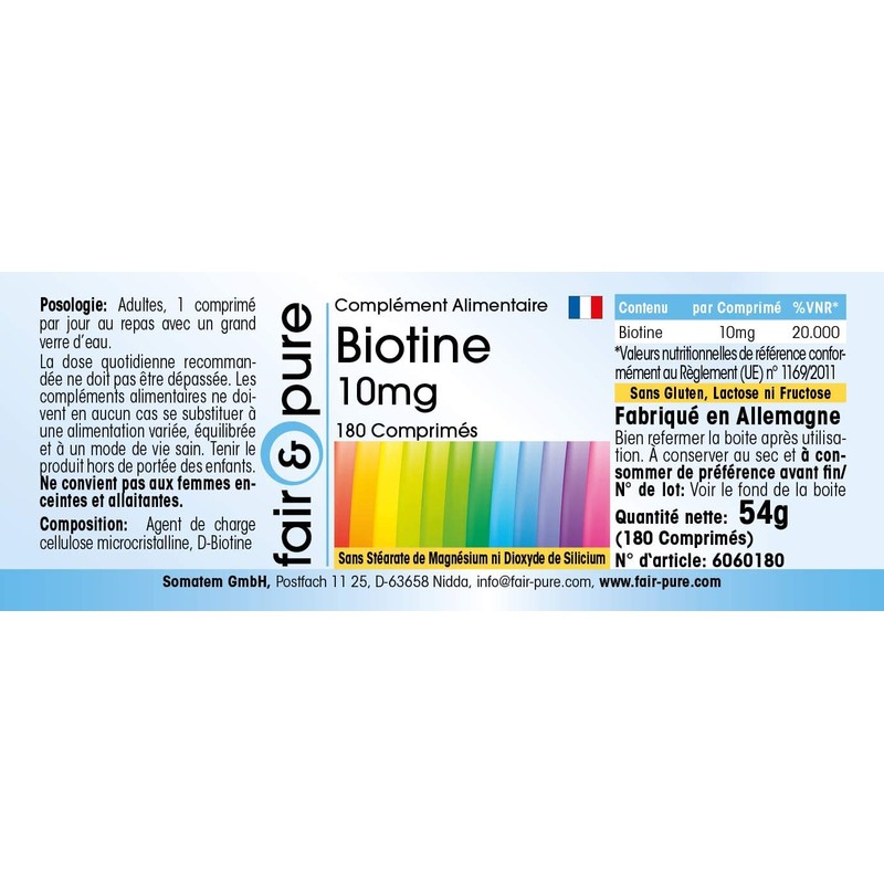 Fair & Pure® - Biotin Tablets - 10 mg -