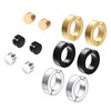 Vogem 6 Pairs Magnetic Stud Earrings Clip Earrings Men's Stainless