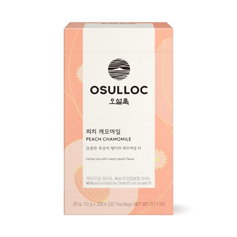 O'sulloc [오설록]피치 캐모마일 20입 (원산지:상세설명참조) [Osulloc] Peach Chamomile 20 Bags