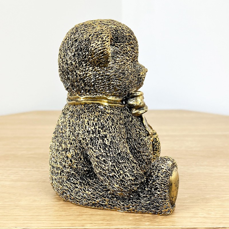 Alfie Francis 13.5cm Tall Gold Cute Teddy Bear Ornament Figurine