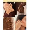 RLMOON Stackable Gold Rings for Women Non Tarnish Dainty 14K