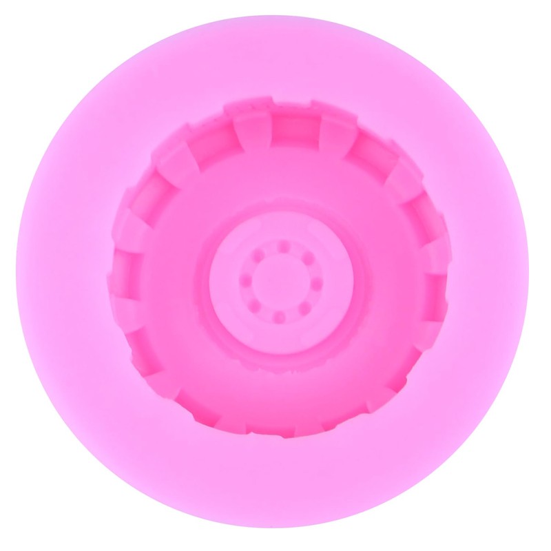 Mujiang 3D Round Tire Fondant Mold Truck Wheel Silicone Molds