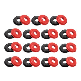 sourcing map 30 Pcs Glad Hand Seal, Truck GladHand Washers TPE Rubber Elastic Grommets Round Gasket for Semi Trucks Trailers Brake Air Hose Parts (Black/Red)