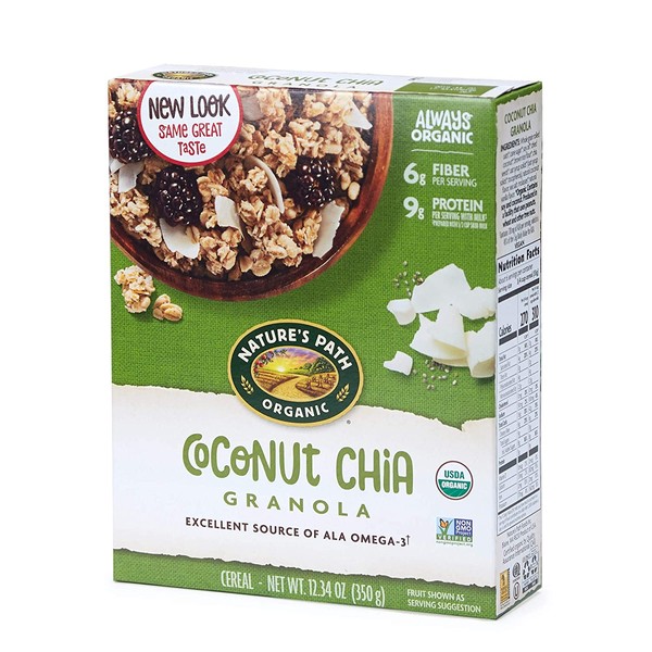 Nature's Path Organic Granola Cereal, Chia Plus Coconut Chia, 12.34 Oz