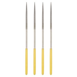 sourcing map Diamond Needle Files 3 mm x 140 mm Round Hand Tool Set of 4