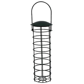 Kingfisher BF029 Green Standard Suet Fat Ball Bird Feeder, Transparent, 9x9x31 cm