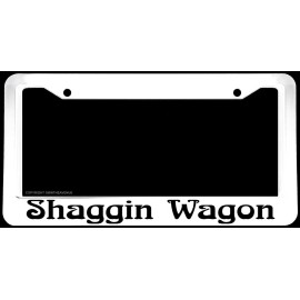 OwnTheAvenue Shaggin Wagon JDM Funny Drifting Drift Jk Race Groovy White License Plate Frame