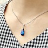 GOLD STONE Sparkling Firefly Glass Necklace, Drop Dragonfly Ball, Pendant,