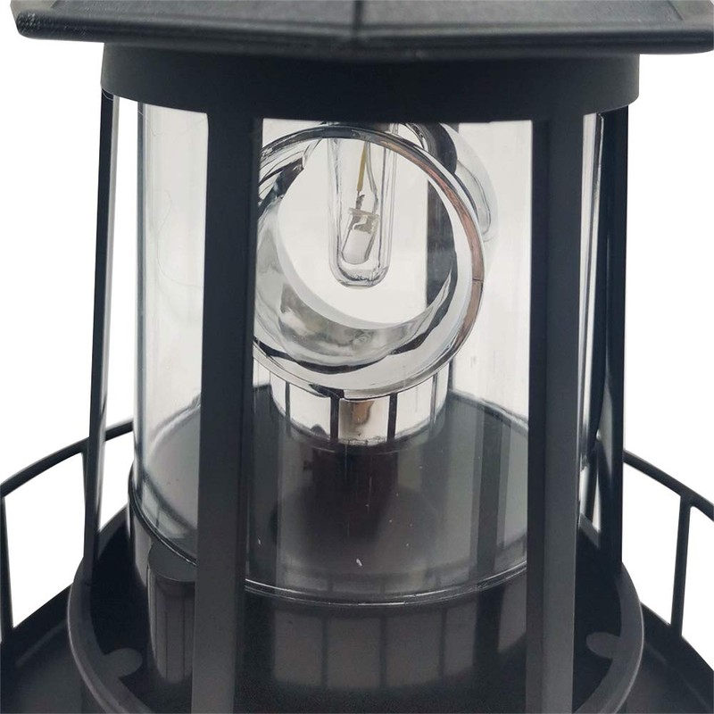 Tookie Solar Powered Lighthouse, 360 Degree Rotating IP65 Waterproof Garden