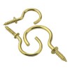 WMYCONGCONG 75pcs Screw Hooks Copper Plated Screw Hooks Wall Hanging